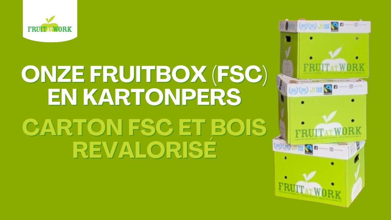 Onze fruitbox (FSC) en kartonpers