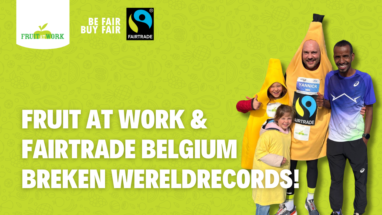 Fruit At Work en Fairtrade Belgium breken wereldrecords op de halve marathon