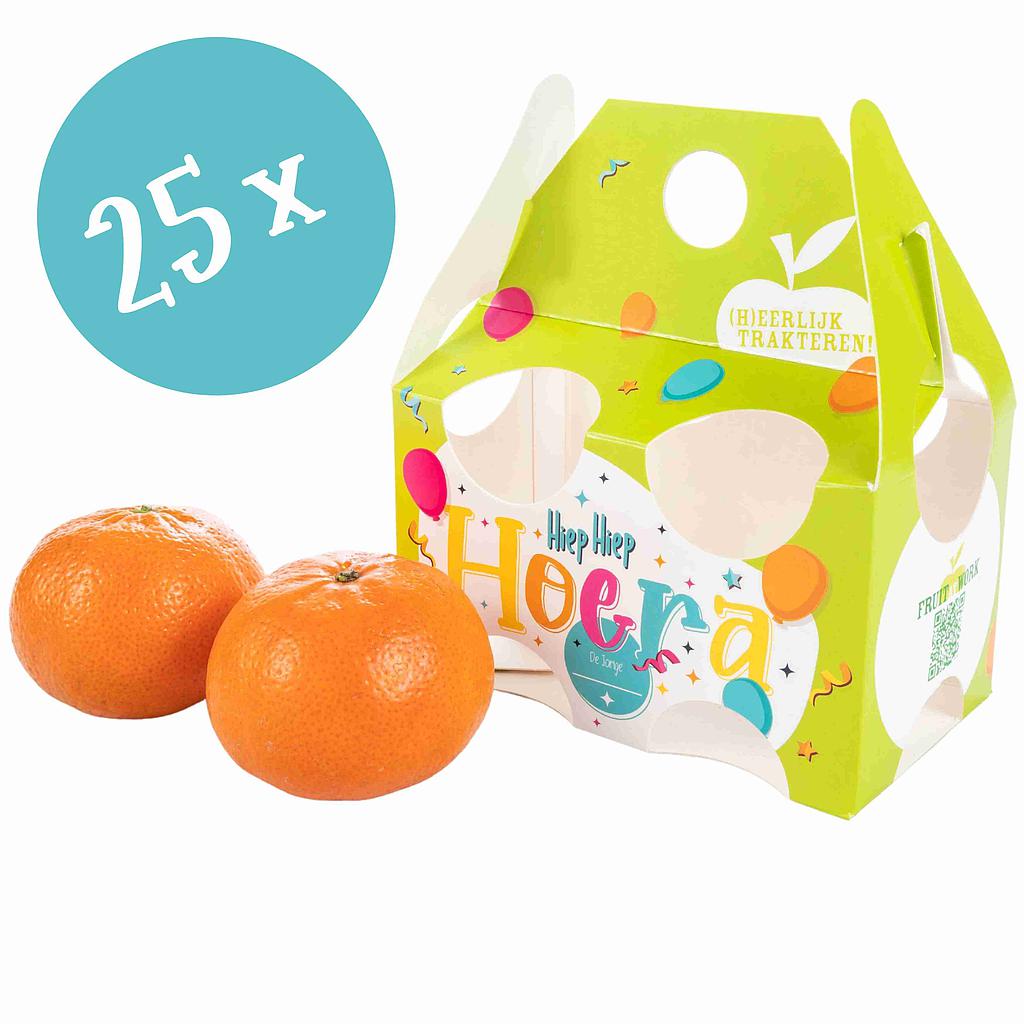 Verjaardagsboxje Mandarijn-Mandarijn (25 stuks)
