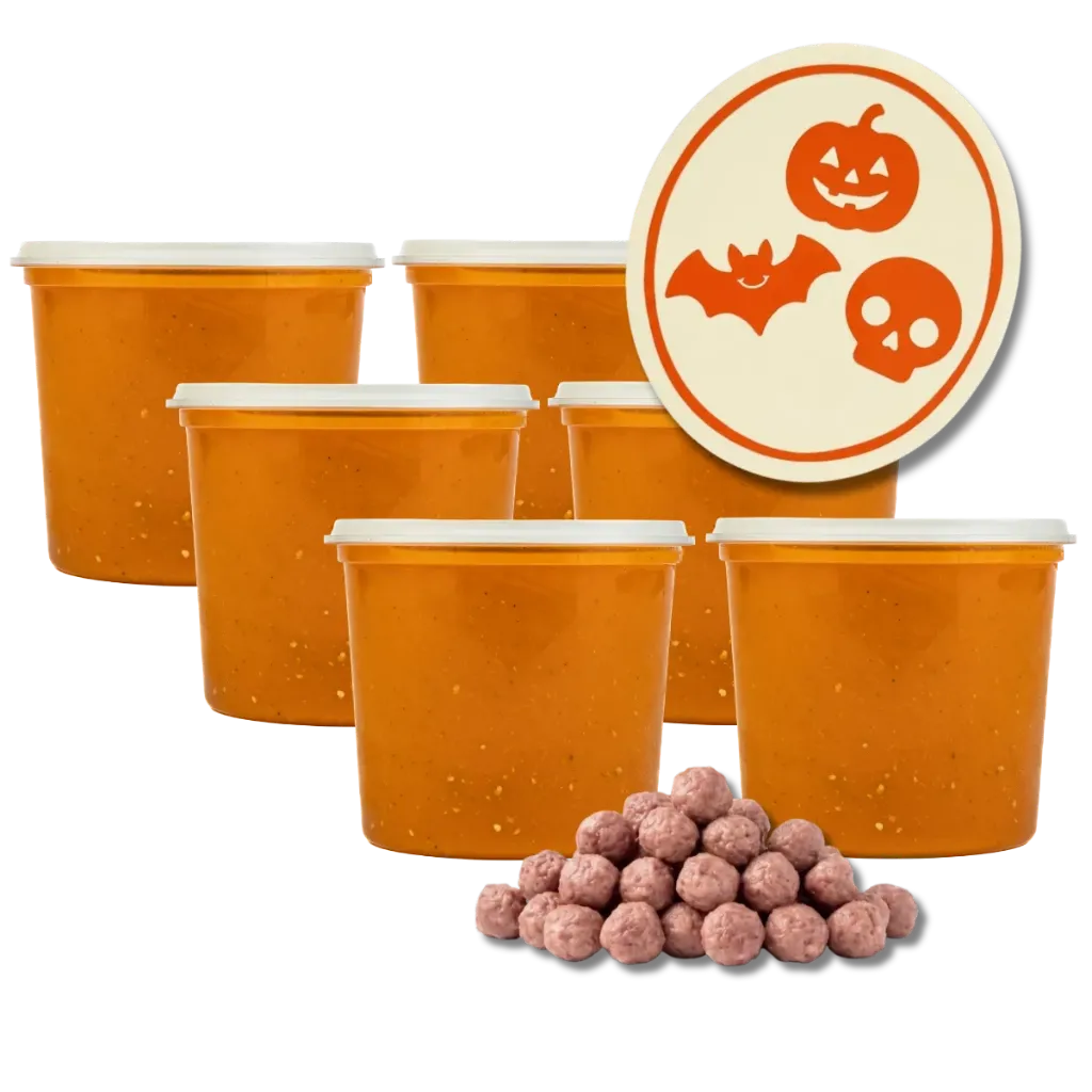 Halloweensoep - Pompoen met balletjes