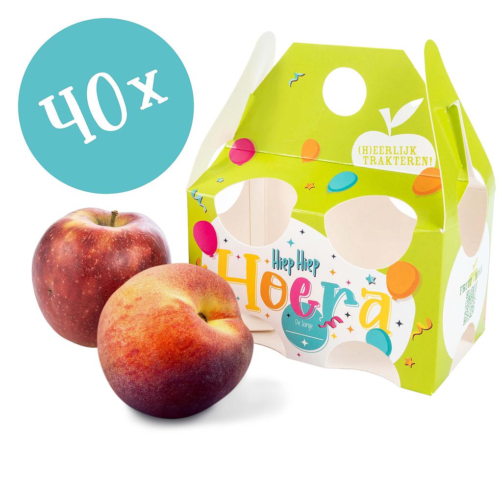 Verjaardagsboxje Appel-Perzik (40 stuks)
